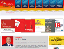 Tablet Screenshot of indiasgreatest.com